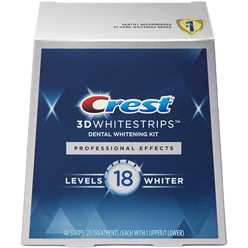 Crest Adhesive Whitening Strips for Stain Removal 20 pcs