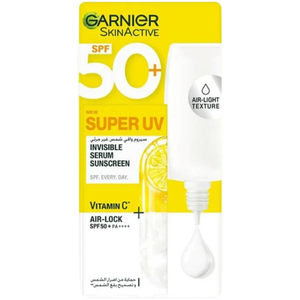 سيروم وواقي شمس غارنية بدون لون للبشرة 30مل